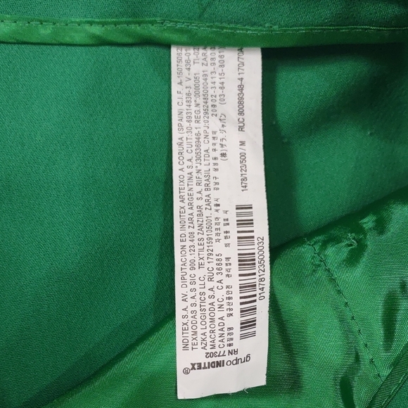 ZARA High Waisted Green Women's Shorts with Button Detail - Picture 13 of 16